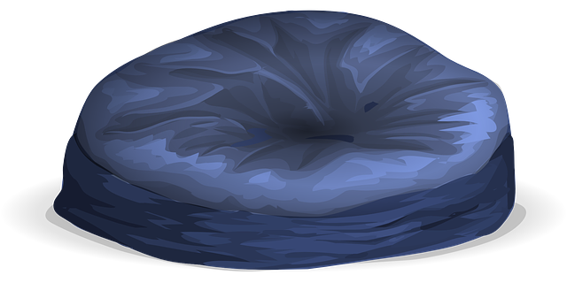 tmavě modrý bean bag